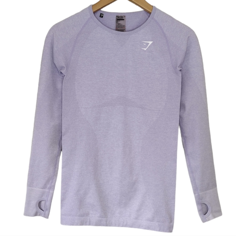 Gymshark Vital Seamless Active Running Workout Athletic Long Sleeve Top Size M